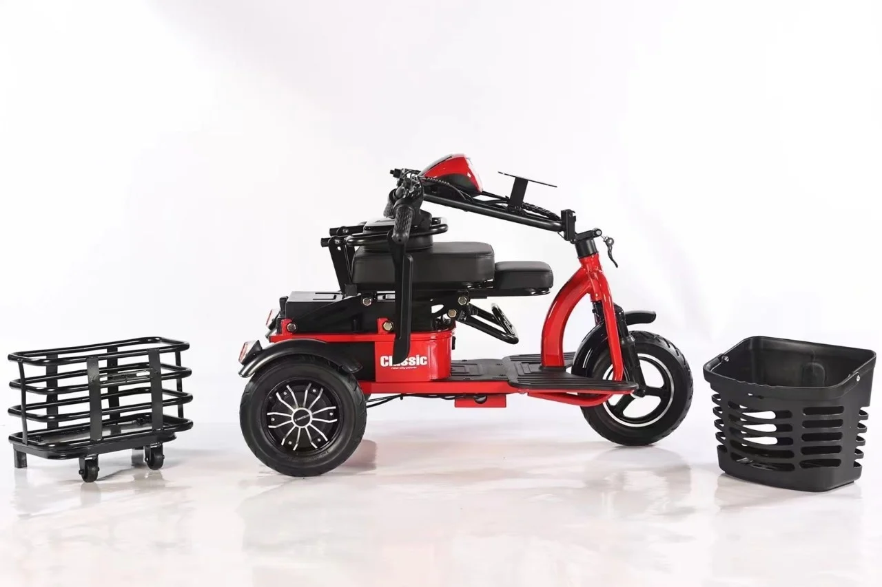 Electric Scooter 500W - Unisex Katlanabilir Elektrikli Üç Tekerlekli Bisiklet