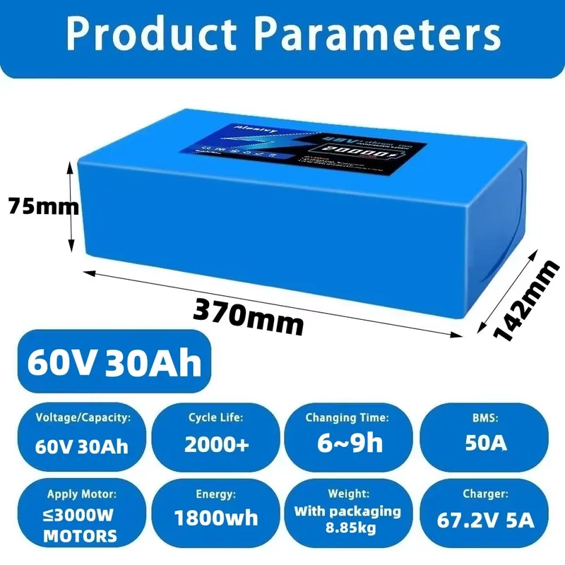   60V 20AH 30AH 21700 Lityum P - 60V 30Ah 21700 Battery Pack incelemesi ve fiyatı